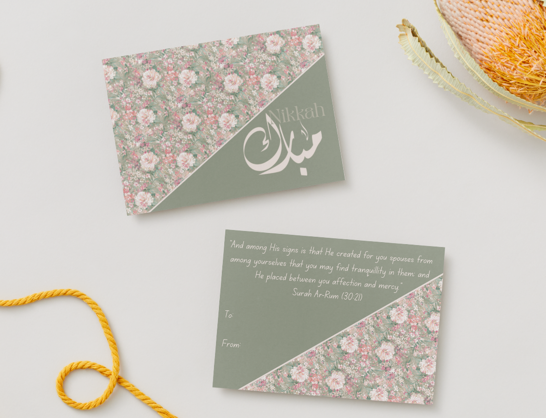 Nikkah Mubarak Postcard